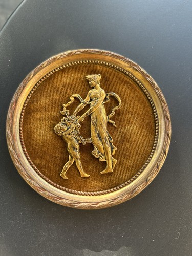 Petit cadre médaillon - médaillon, ancien