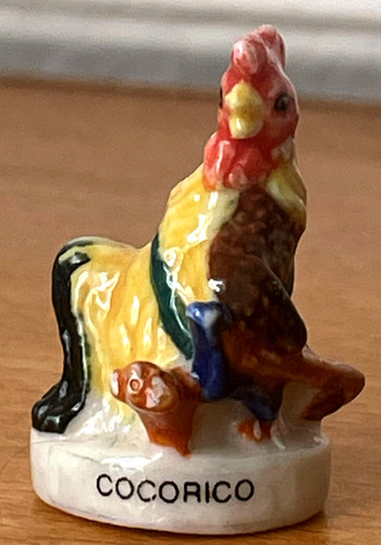 Fève coq cocorico multicolore - cocorico,