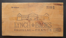 Estampe , façade de caisse vins château LYNCH BAGES 1981