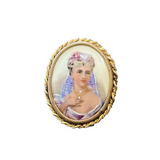 Broche Ancienne Porcelaine