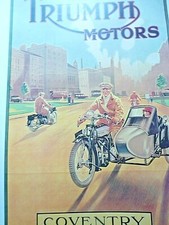 AFFICHE TRIUMPH MOTORS