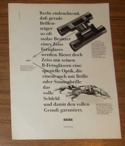 Rare advertising zeiss 10x25 - rare,