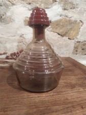Carafe vintage en verre fumé