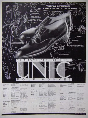 Publicité unic chaussures - publicitÉ, de