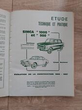 REVUE TECHNIQUE SIMCA 1000 Coupe 900 1000 GLA 1964 1967 PEUGEOT 403 1964 1965
