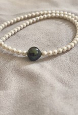 Collier perles blanche - collier,