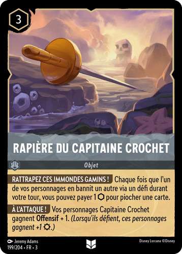 Rapière capitaine crochet - du,