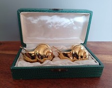 Magnifique Salière Et Poivrière Escagots Porcelaine Limoges France Dans Son...