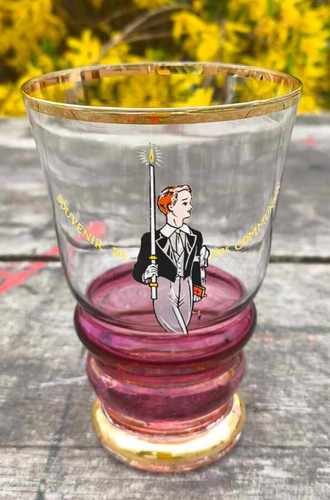 Vintage verre gobelet souvenir - gobelet,