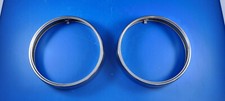 Paire de cerclages enjoliveurs de phares 150mm SIMCA RALLYE NEUFS stock ancien