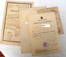 Lot Document 163° RI Bastia Corse 1909 Médaille Italie 1918 Billet Hopital WWI 