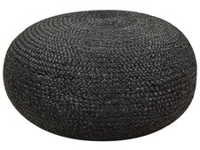Pouf en Jute Noir Assise