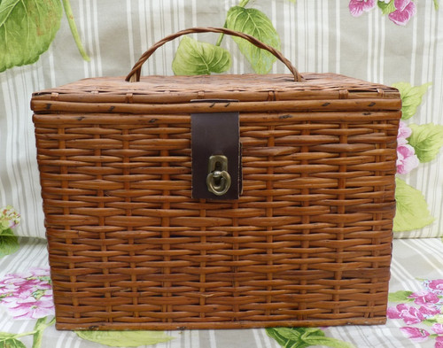 Ancien panier osier pique - ancien,