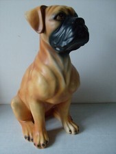 Grande statue en plâtre chien