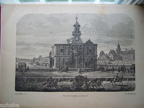 Gravure ancienne paris - ancienne, vue