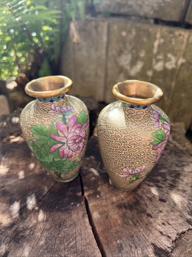 Lot petits vases cloisonné - 2,