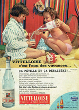 Publicité Advertising 0925  1961   Vittelloise eau minérale des vacances