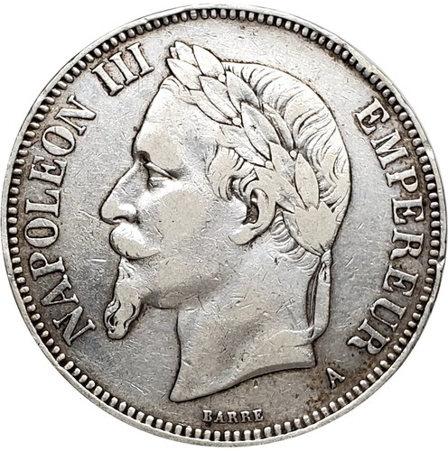 1869 france five francs - france,