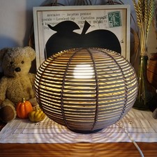 Lampe Boule A Poser En Osier