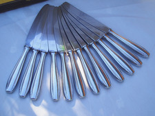Ancien Coffret de 12 Couteaux a Fromage Art Déco