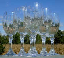 Service de 6 verres à vin rouge en cristal d'Arques modèle Comtesse