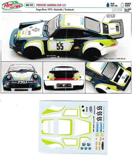 Decal porsche 911 rsr 3 - 1/43,