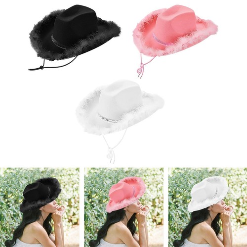 Chapeau cow girl plume - cow-girl,