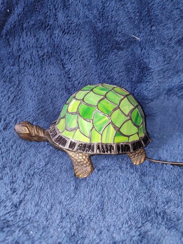 Lampe tortue vintage vitraux - tortue,
