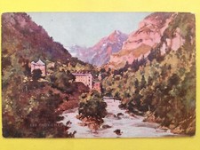 cpa Illustration Signée Eugène BOURGEOIS Pyrénées LES EAUX CHAUDES