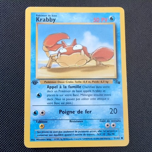 Krabby carte pokemon - carte,