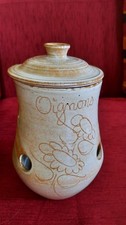 Pot en terre émaillée "oignons"