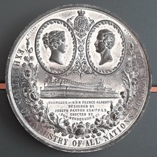 Médaille Grande Bretagne GB UK 1851 Exposition Industries Reine Victoria Ottley