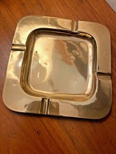 Ancien grand cendrier vintage en cuivre jaune ART DECO