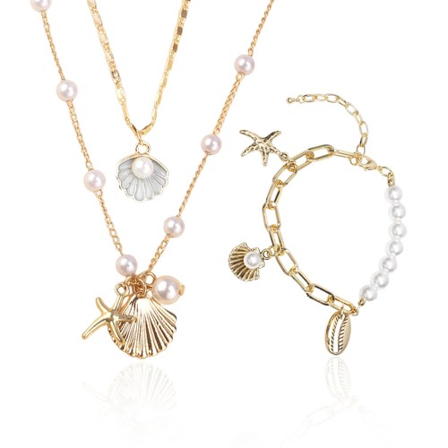 Collier coquillages boho 2 - coquillages,