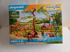 PLAYMOBIL 70863 Soigneuse Zoo Loutre Chevreuils Poissons Parc Animalier NEUF
