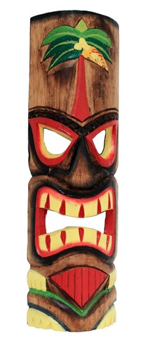 Masque mural tiki - masque, bois