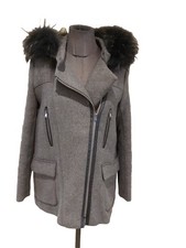 Superbe Manteau Laine Gris