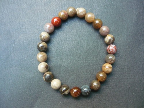 Bracelet perles rondes bois - de,