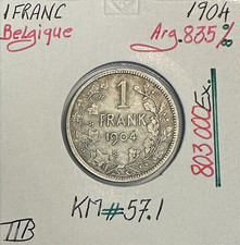BELGIQUE - 1 FRANC 1904 -