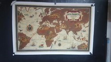 PLANISPHERE AIR FRANCE 1939  98X61CM ENTOILEE