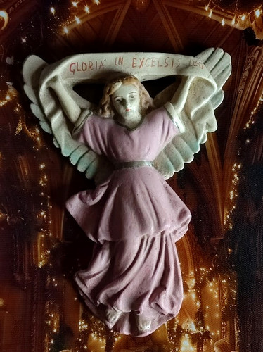 Antique grand ange creche - antique,
