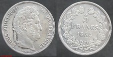 France ! Ecu de 5 francs Louis Philippe argent 1834 W  en Superbe