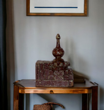 Porte-Bougie En Bois Antique