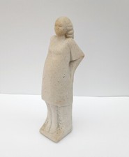 STATUETTE SCULPTURE FEMME ENCEINTE MARBELL STONE ART BELGIUM 