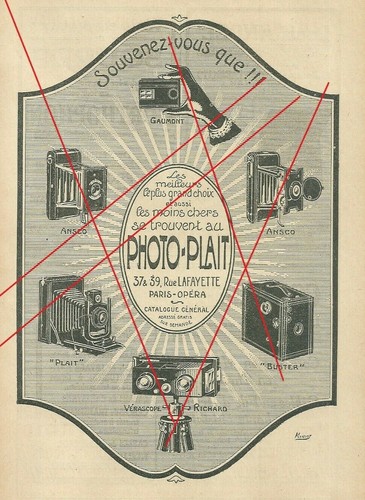 Publicité 1920 appareil photo - publicité,