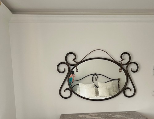 Miroir galante fer - miroir, forgé