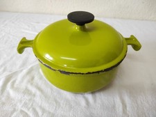 Ancienne Cocotte en fonte  Le CREUSET n°17 vert