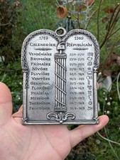 Calendrier, étain de la