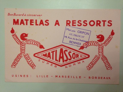 Ancien buvard matelas - matelas, a