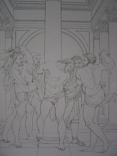 Gravure flagellation de - flagellation,